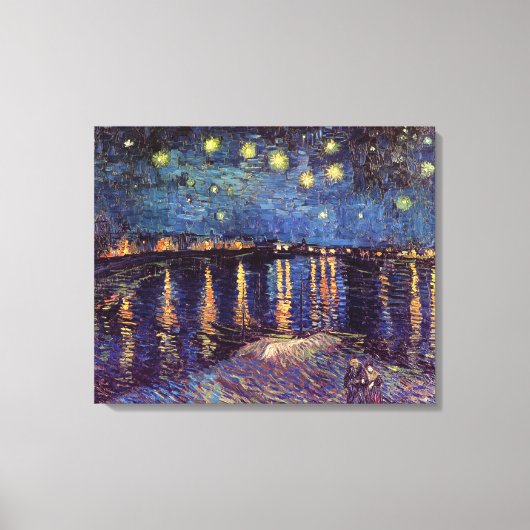 Sterrennacht over de Rhône door Vincent van Gogh Canvas Afdruk (Voorkant)