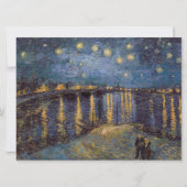 Sterrennacht over de Rhône door Vincent van Gogh Feestdagenkaart (Voorkant)