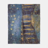 Sterrennacht over de Rhône door Vincent van Gogh Fleece Deken (Voorkant)