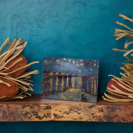 Sterrennacht over de Rhône door Vincent van Gogh Fotoplaat (Zijkant)