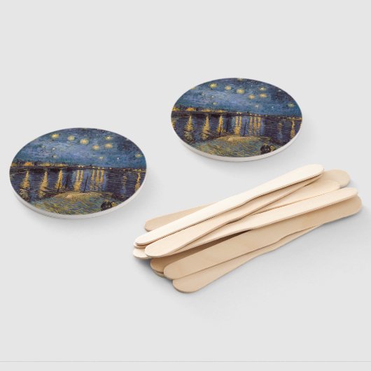 Sterrennacht over de Rhône door Vincent van Gogh Handwaaier (Niet-gemonteerd)