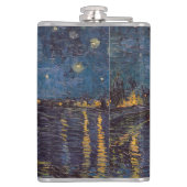 Sterrennacht over de Rhône door Vincent van Gogh Heupfles (Achterkant)