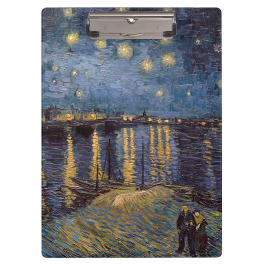 Sterrennacht over de Rhône door Vincent van Gogh Klembord (Voorkant)