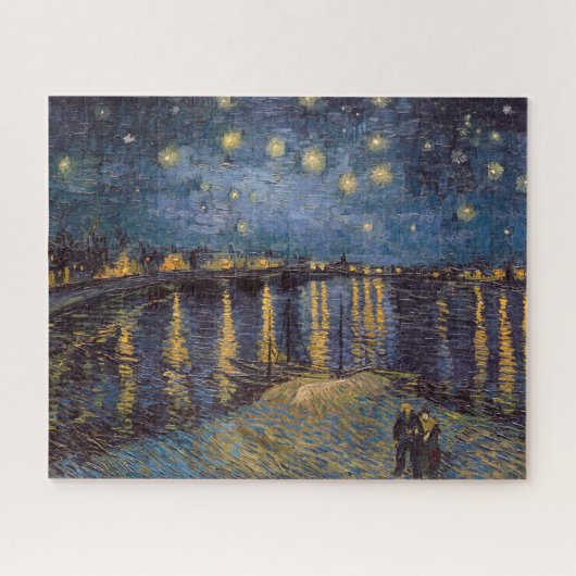 Sterrennacht over de Rhône door Vincent van Gogh Legpuzzel (Horizontaal)