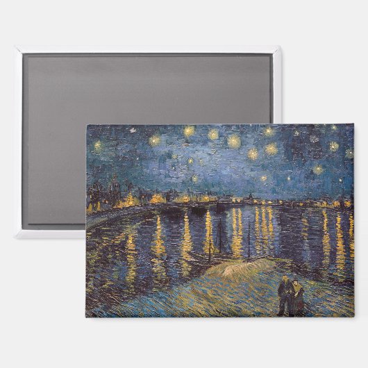 Sterrennacht over de Rhône door Vincent van Gogh Magneet (Voorkant / Achterkant)