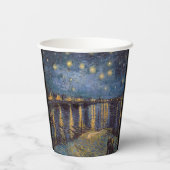 Sterrennacht over de Rhône door Vincent van Gogh Papieren Bekers (Achterkant)
