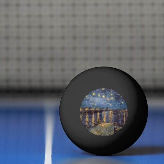 Sterrennacht over de Rhône door Vincent van Gogh Pingpongbal (Net)