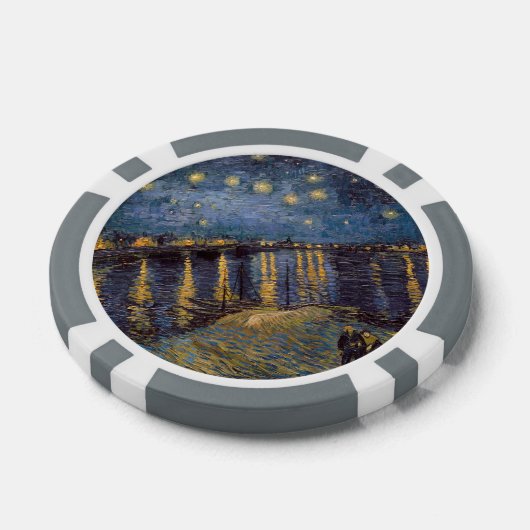 Sterrennacht over de Rhône door Vincent van Gogh Poker Chips (Enkel)