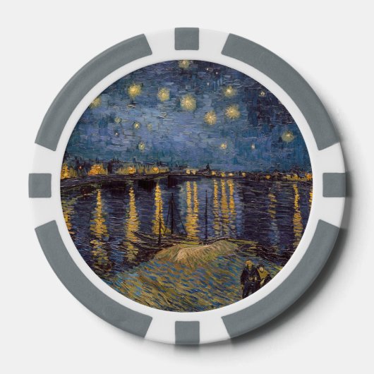 Sterrennacht over de Rhône door Vincent van Gogh Poker Chips (Voorkant)