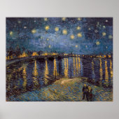 Sterrennacht over de Rhône door Vincent van Gogh Poster (Voorkant)