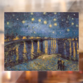 Sterrennacht over de Rhône door Vincent van Gogh Raamsticker (Vel 2)