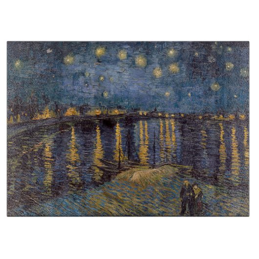 Sterrennacht over de Rhône door Vincent van Gogh Snijplank (Voorkant)