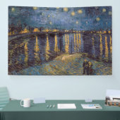 Sterrennacht over de Rhône door Vincent van Gogh Spandoek (Beurs)