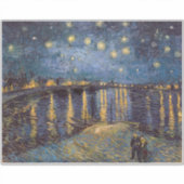 Sterrennacht over de Rhône door Vincent van Gogh Sticker (Voorkant)