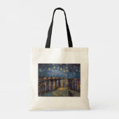 Sterrennacht over de Rhône door Vincent van Gogh Tote Bag (Achterkant)