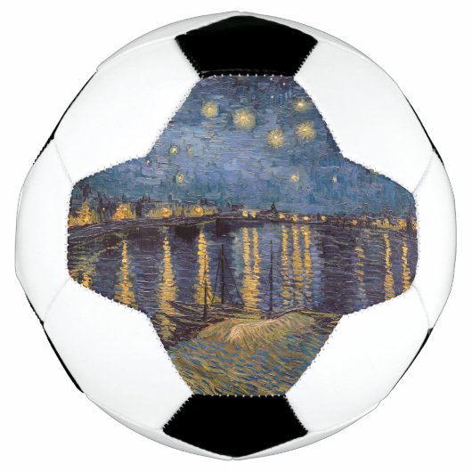 Sterrennacht over de Rhône door Vincent van Gogh Voetbal (Voorkant)