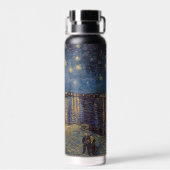 Sterrennacht over de Rhône door Vincent van Gogh Waterfles (Achterkant)