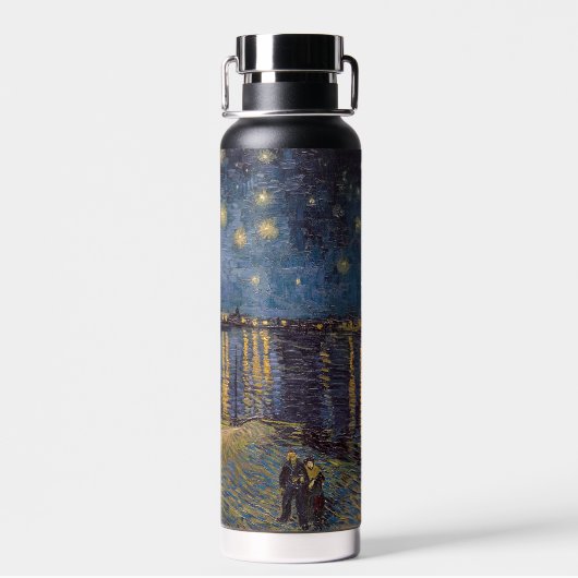 Sterrennacht over de Rhône door Vincent van Gogh Waterfles (Achterkant)