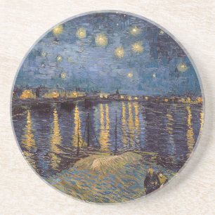 Sterrennacht over de Rhône door Vincent van Gogh Zandsteen Onderzetter