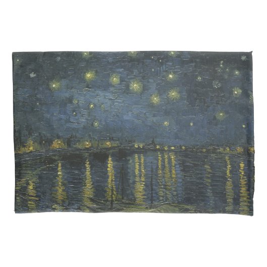 Sterrennacht over de Rhône, olieverfschilderij Van Kussensloop (Voorkant)