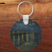 Sterrennacht over de Rhône, olieverfschilderij Van Sleutelhanger (Achterkant)