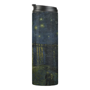 Sterrennacht over de Rhône, olieverfschilderij Van Thermosbeker