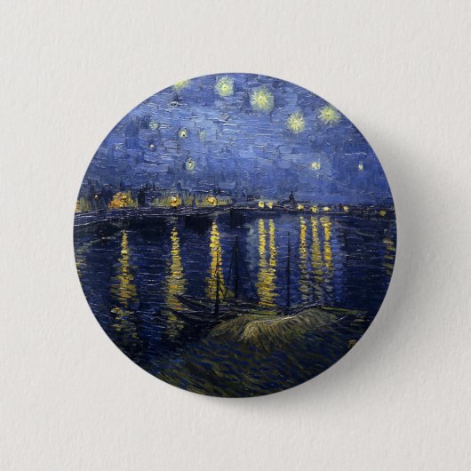 Sterrennacht over de Rhône Ronde Button 5,7 Cm (Voorkant)