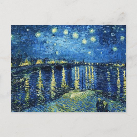 Sterrennacht over de Rhone Vincent van Gogh Briefkaart (Voorkant)