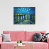 Sterrennacht over de Rhône | Vincent van Gogh Canvas Afdruk (Insitu (Woonkamer))