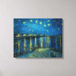 Sterrennacht over de Rhône   Vincent van Gogh Canvas Afdruk