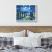 Sterrennacht over de Rhone Vincent van Gogh Canvas Afdruk (Insitu (Slaapkamer))