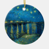 Sterrennacht over de Rhône | Vincent van Gogh Keramisch Ornament (Voorkant)