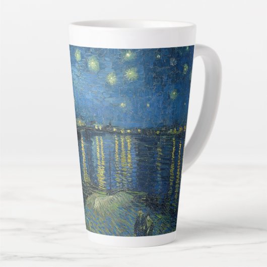 Sterrennacht Over de Rhône-Vincent van Gogh Latte Mok (Rechterhoek)