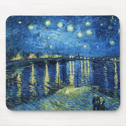 Sterrennacht over de Rhone Vincent van Gogh Muismat (Voorkant)