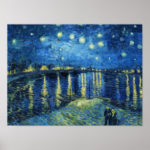Sterrennacht over de Rhone Vincent van Gogh Poster