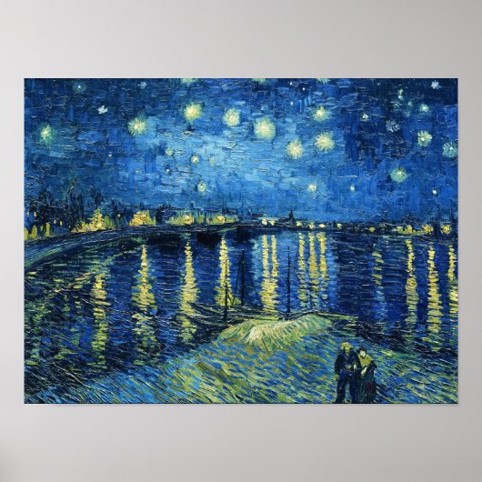 Sterrennacht over de Rhone Vincent van Gogh Poster (Voorkant)