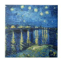 Sterrennacht over de Rhone Vincent van Gogh Tegeltje