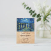 Sterrennacht over de Rhone Vincent van Gogh Visitekaartje (Staand voorkant)