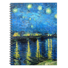 Sterrennacht over de Rijn (1888) Van Gogh spiraal Notitieboek