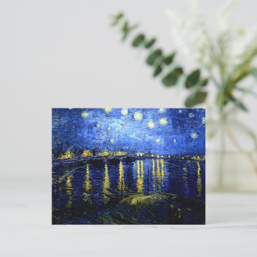 Sterrennacht over de Rijn door Van Gogh Briefkaart (Staand voorkant)