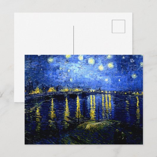 Sterrennacht over de Rijn door Van Gogh Briefkaart (Voorkant / Achterkant)