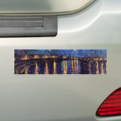 Sterrennacht over de Rijn door Van Gogh Bumpersticker (Op auto)