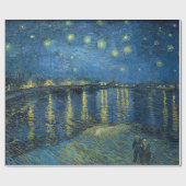 Sterrennacht over de Rijn (door van Gogh) Cadeaupapier (Vlak)