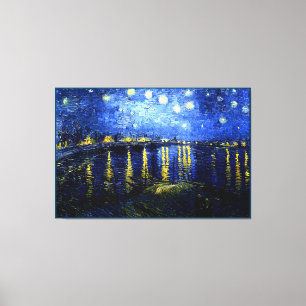Sterrennacht over de Rijn door Van Gogh Canvas Afdruk
