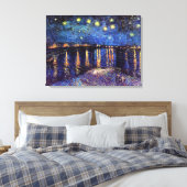 Sterrennacht over de Rijn door Van Gogh Canvas Afdruk (Insitu (Slaapkamer))