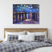 Sterrennacht over de Rijn door Van Gogh Canvas Afdruk (Insitu (Slaapkamer))