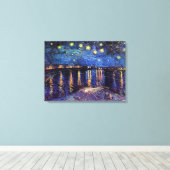 Sterrennacht over de Rijn door Van Gogh Canvas Afdruk (Insitu (Houten vloer))