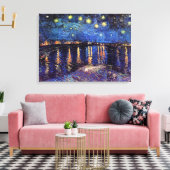 Sterrennacht over de Rijn door Van Gogh Canvas Afdruk (Insitu (Woonkamer))