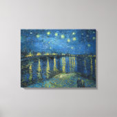 Sterrennacht over de Rijn (door van Gogh) Canvas Afdruk (Voorkant)