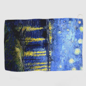 Sterrennacht over de Rijn door van Gogh Golfhanddoek (Horizontaal)